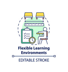 Flexible Learning Environments Concept Icon