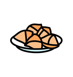 Samosa Indian Cuisine Color Icon