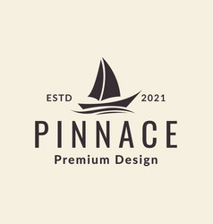 Vintage Pinnace Logo Design Graphic Symbol Icon