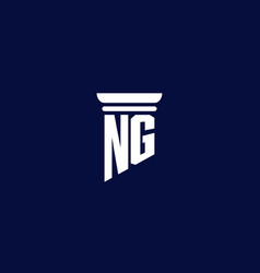 Ng Initial Monogram Logo Design For Law Firm