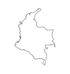 Outline Simple Map Of Colombia