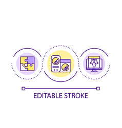 Website Content Making Loop Concept Icon