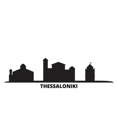 Greece Thessaloniki City Skyline Isolated