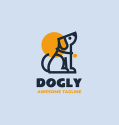 Logo Dog Line Art Style