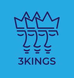 Three King Faces Logo