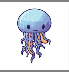 Jellyfish Cute Funny Cartoon Kawaii Clipart