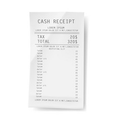 Retail Cash Receipt 3d Realistic Atm Bill Check