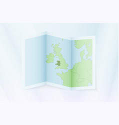 Wales Map Folded Paper