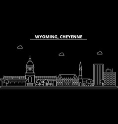 Cheyenne Silhouette Skyline Usa