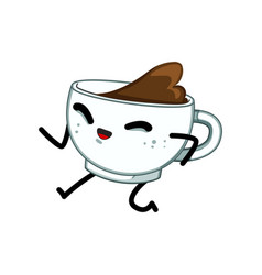 Retro Coffee Mug Character Cartoon