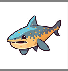 Leopard Shark Cute Funny Cartoon Kawaii Clipart