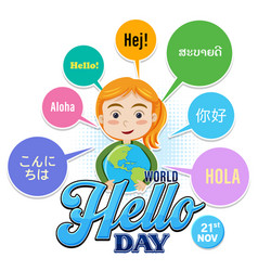 World Hello Day Poster Design