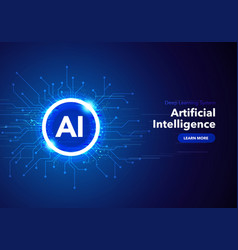 Ai artificial intelligence technology background Vector Image