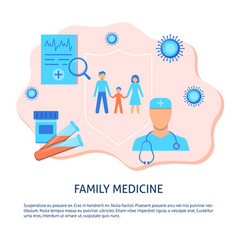 Family Medicine Banner With Place For Text