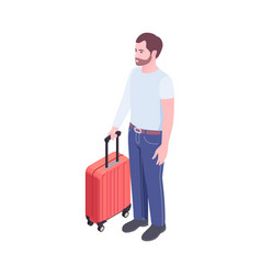 Isometric Man Travelling