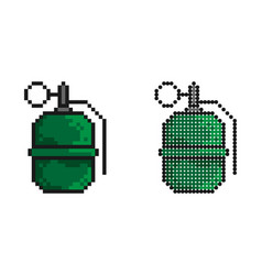 Pixel Icon Combat Offensive Defensive Grenade