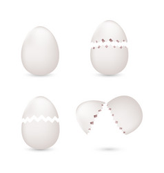 White Cracked Eggs Set