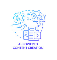 Ai Powered Content Creation Blue Gradient Concept