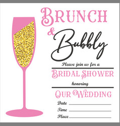 Brunch And Bubbly Invitation Bridal Shower