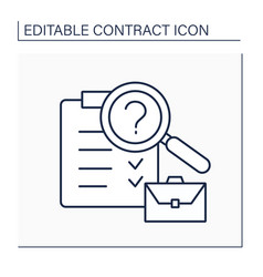 Due Diligence Line Icon