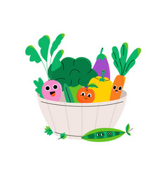 Fruits Vegetables And Herbs In A Bowl