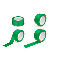 3d Realistic Glossy Green Tape Roll Icon