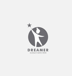 Child Reaching Star Logo Education Logo Designs