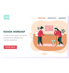 Fashion Workshop Landing Page Template Designers