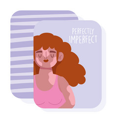 Perfectly Imperfect Cartoon Woman Curly Hair