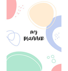 Planner Book Cover Abstract Background