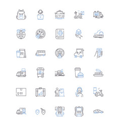 Supply Chain Management Line Icons Collection