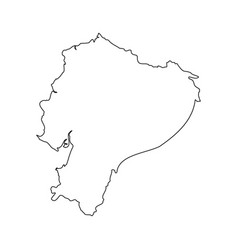 Outline Simple Map Of Ecuador