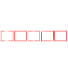 Red Frames Set Rectangle Frame Border Shape