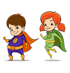 Two Happy Super Hero Kid