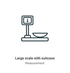 Large Scale With Suitcase Outline Icon Thin Line