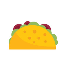 Taco Icon Flat Tortilla Food