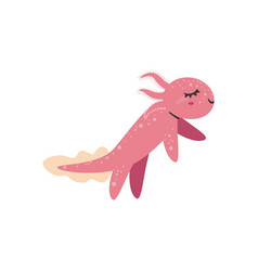 Flat Pink Axolotl Design