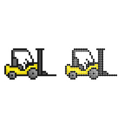 Pixel Icon Forklift To Move Goods Around