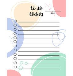 To Do Today List Blank Template Daily Planner