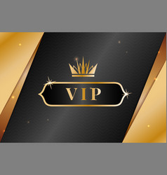 Vip Crown Luxury Premium Gold Background Label