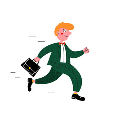 A Businessman Running