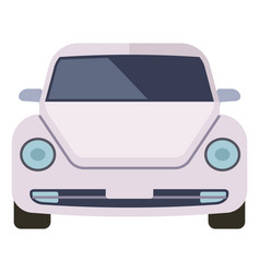 Car Front View Elegant White Auto Icon