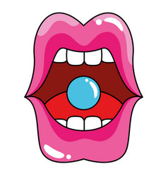 Mouth Pop Art Pink