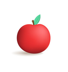 Red Apple Fruit Emoji Design Healthy Food