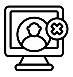 Computer Lock Icon Outline User Cyber