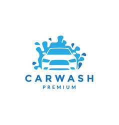 Negative Space Car With Water Wash Logo Symbol