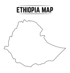 Outline Simple Map Of Ethiopia