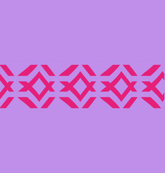 Simple Geometric Border Print In Pink And Violet