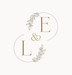 Le Logo Initials Wedding Monogram Logo Design In