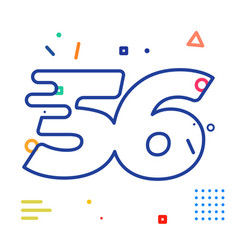 Number 56 Line Speed Icon